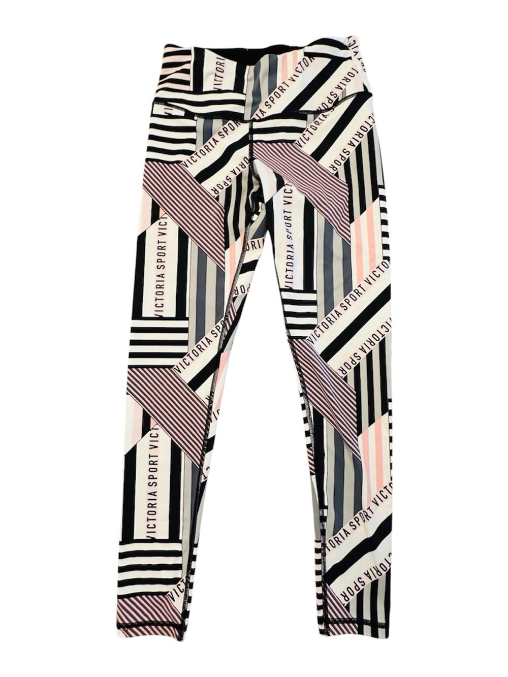Victorias Secret Sport Geometric Striped High Rise Activewear Leggings Small 4/6